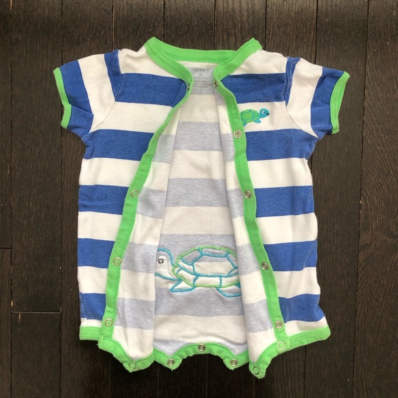 Bundle 2 Carter’s Short Sleeve Rompers 3-6 Months - Picture 5 of 10